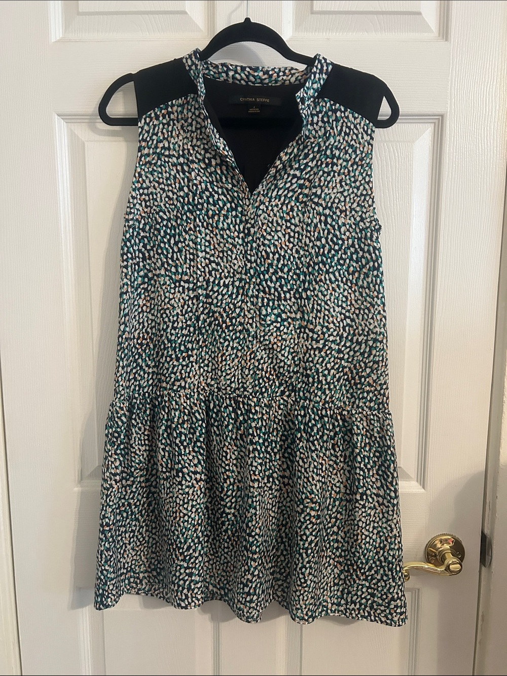 Cynthia Steffe Sleeveless Drop Waist Mini Dress Oversized Sz 2